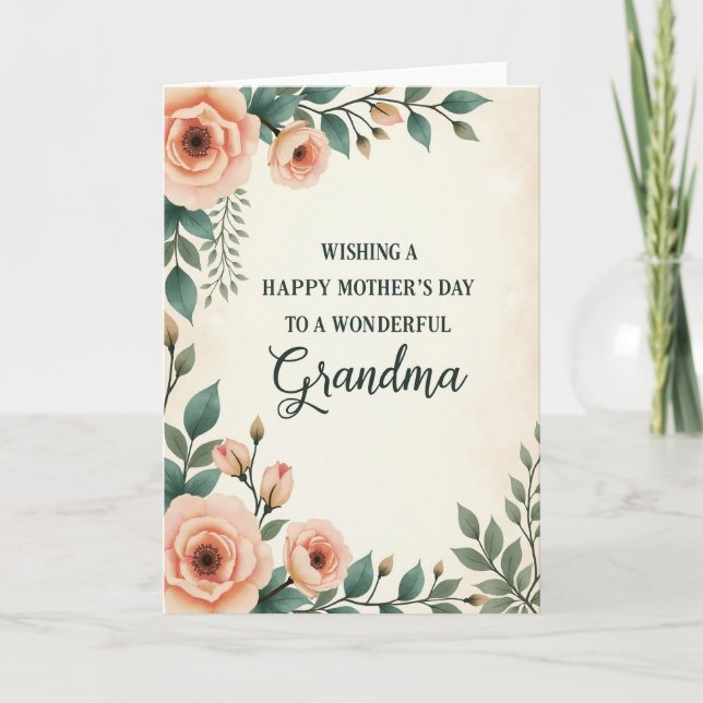 Wonderful Grandma Day Card (Front)