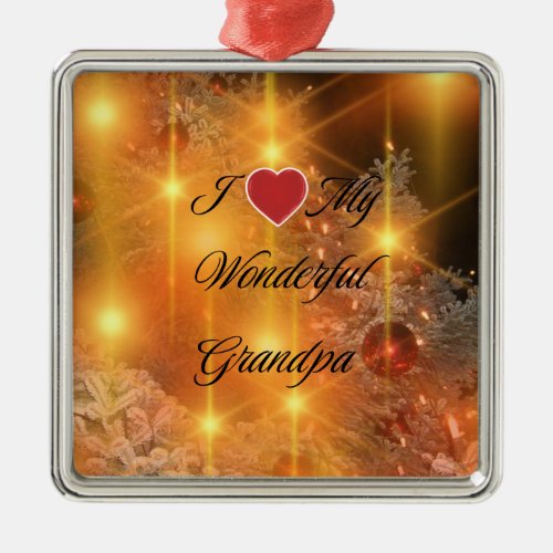 Wonderful Grandpa Metal Ornament