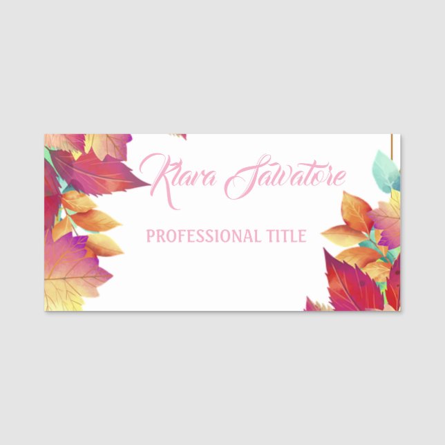 Wonderful Great Amazing Lieves Name Tag (Front)