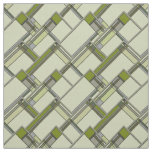 Wonderful Green Arts &amp; Crafts Geometric Pattern Fabric