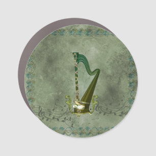 Wonderful harp car magnet