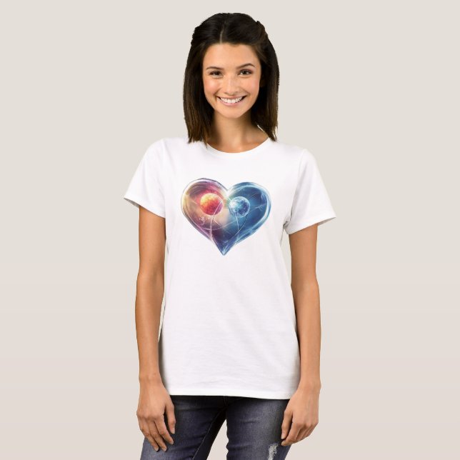 Wonderful heart "One heart two lives" T-Shirt (Front Full)