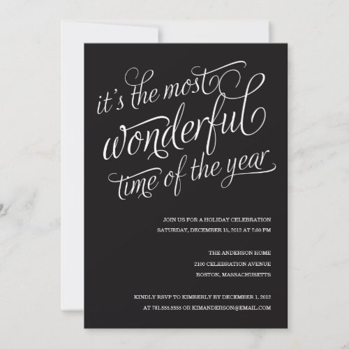 WONDERFUL | HOLIDAY PARTY INVITATIONS