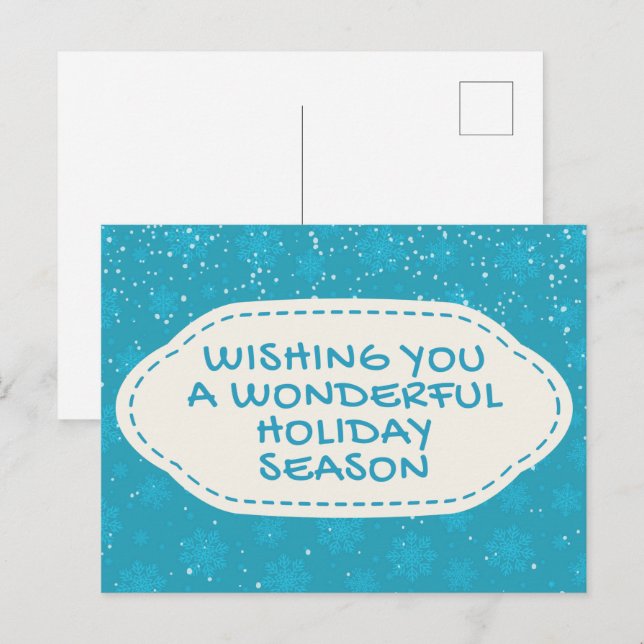 Wonderful Holiday Season Postcard (Front/Back)