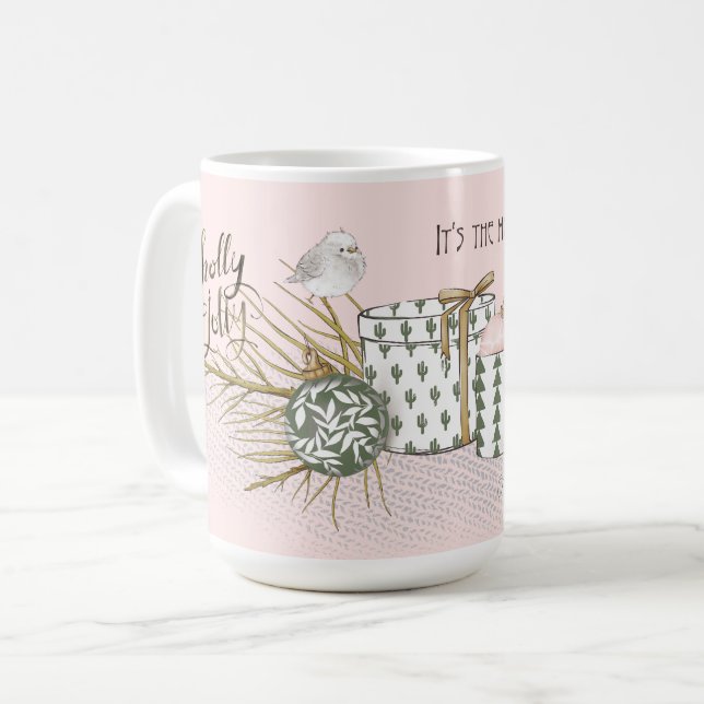 Wonderful Holiday Time Christmas Coffee Mug (Front Left)