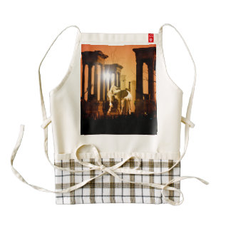 Wonderful horse in the sunset zazzle HEART apron