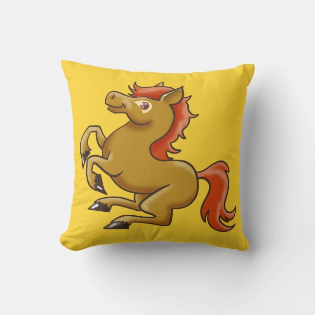 Wonderful horse throw pillow (Front)