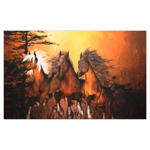 Wonderful horses fabric