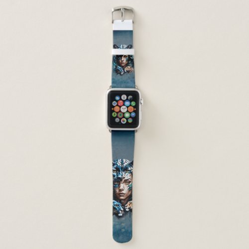 Wonderful hybrid of a woman and a panther apple watch band