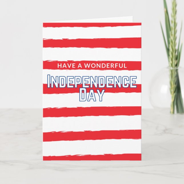 Wonderful Independence Day Card (Front)