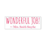 [ Thumbnail: "Wonderful Job!" Teacher Feedback Rubber Stamp ]