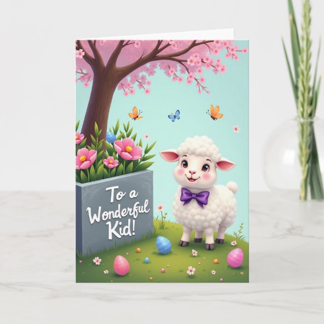Wonderful Kid Springtime Lamb Card (Front)