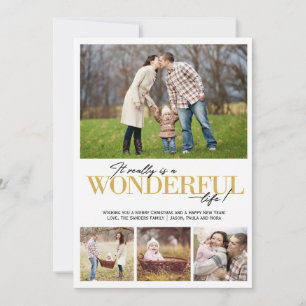 Wonderful Life 4 PH Gold Letters Holiday Card