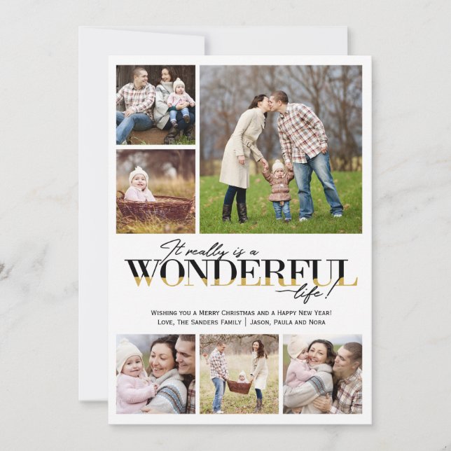 Wonderful Life 6 PH | Christmas Photo Card (Front)