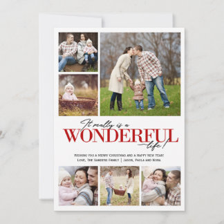Wonderful Life 6 PH Red Letters | Holiday Card