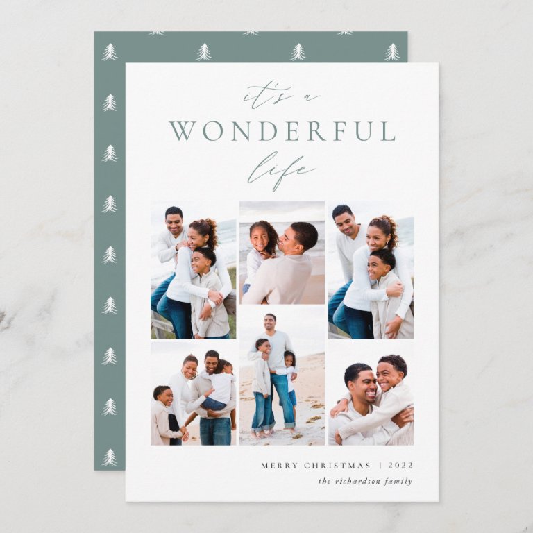 Wonderful Life | 6 Photo Collage Holiday Card