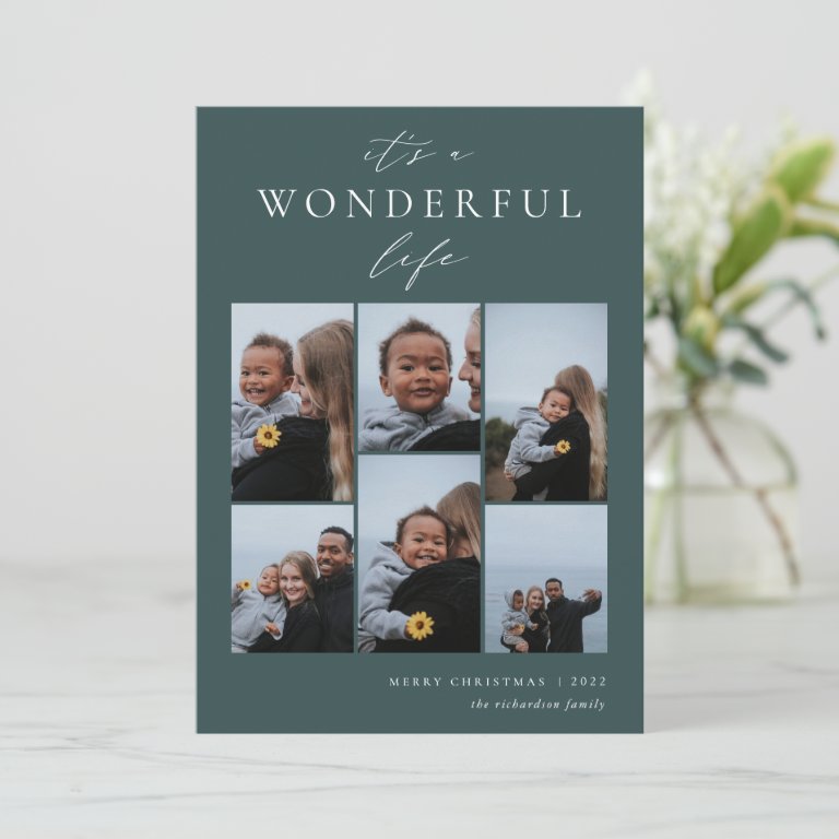 Wonderful Life | 6 Photo Collage Holiday Card