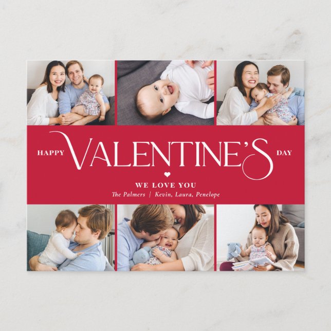 Wonderful Life Editable Color Valentine's Postcard (Front)