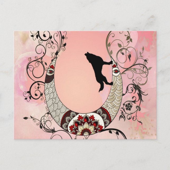 Wonderful mandala moon holiday postcard (Front)