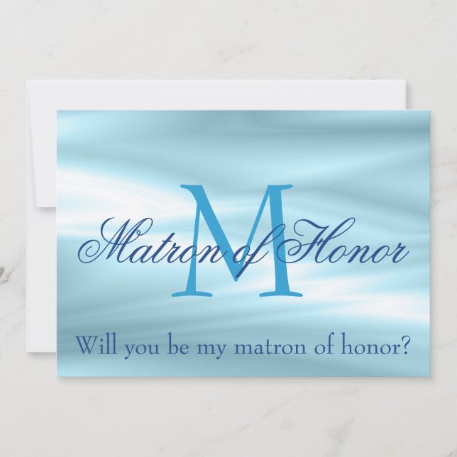 Wonderful Matron of honor Proposal Invitation (Front)