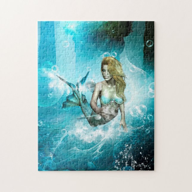 Wonderful mermaid in a fantasy underwater world jigsaw puzzle (Vertical)