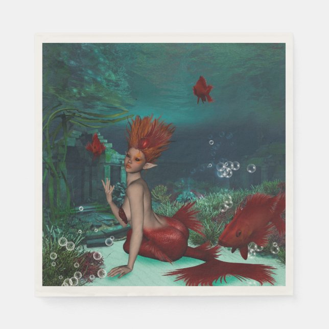 Wonderful mermaid napkins (Front)