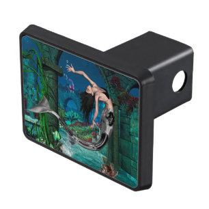Wonderful mermaid with fantasy fish hitch cover