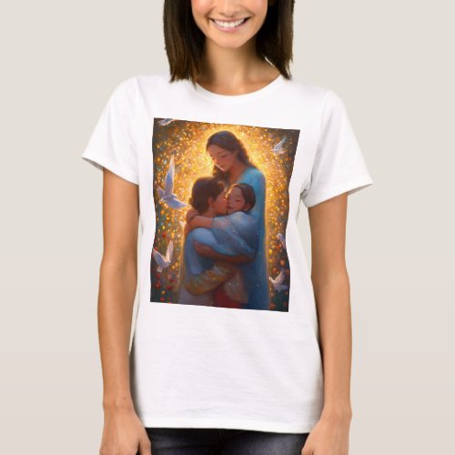 wonderful mom girl  T_Shirt