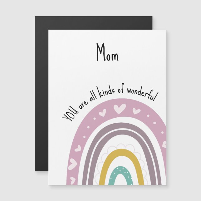 Wonderful Mom Purple Heart Rainbow (Front/Back)