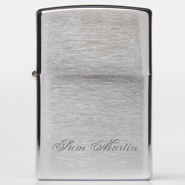 Wonderful Monogram Fancy Script Super Zippo Lighter (Front)