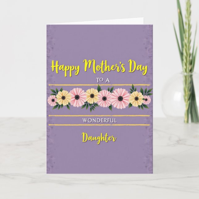 Wonderful Mothers Day Bouquet Card (Front)