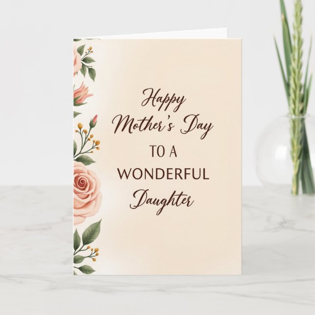 Wonderful Mothers Day Card (Front)