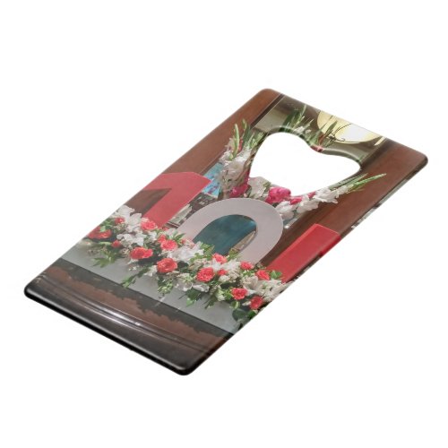 Wonderful Mouthers Day with thanks colorful  Credit Card Bottle Opener