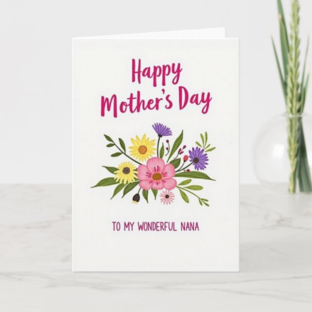 Wonderful Nanas Flower Card (Front)