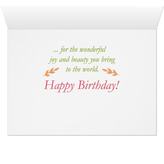 Wonderful Niece Watercolor Flowers Religious Birth (Inside Horizontal (Bottom))