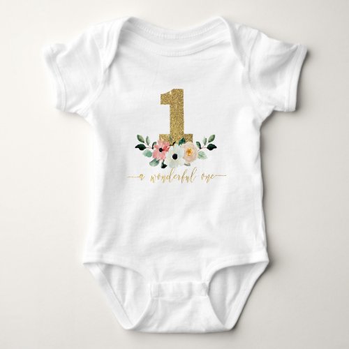 Wonderful one  1st Birthday baby gift Baby Bodysuit