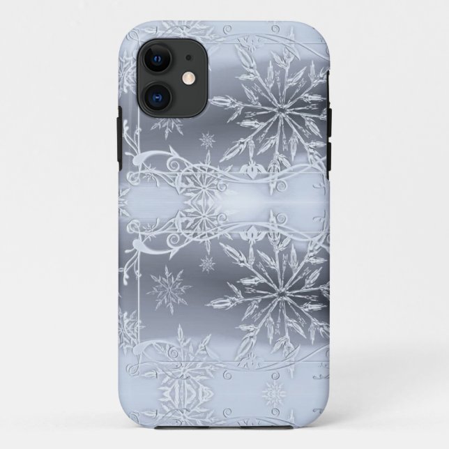 Wonderful Perfect Christmas Silver SNowflake Case-Mate iPhone Case (Back)