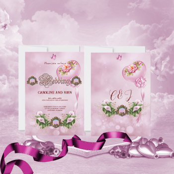Wonderful Pink Callas Lily Invitation by stylishdesign1 at Zazzle