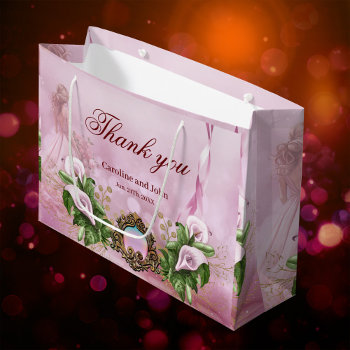 Wonderful Pink Callas Lily Large Gift Bag by stylishdesign1 at Zazzle