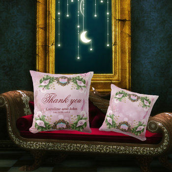 Wonderful Pink Callas Lily Throw Pillow by stylishdesign1 at Zazzle