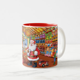 Wonderful Santa's workshop christmas mug