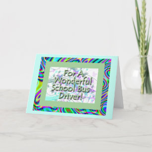 Wonderful School Bus Driver! Letterpress Thank You Card