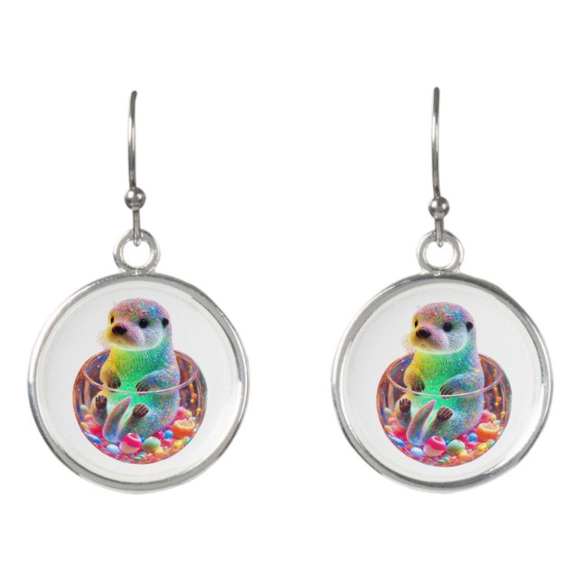 Wonderful Sea Otter Earrings (Front)