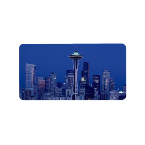 Wonderful Seattle Washington Downtown Space Needle Label