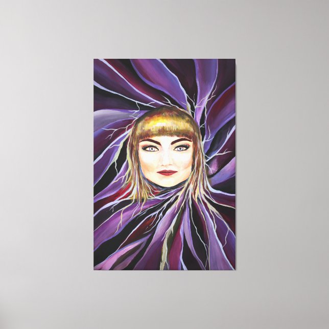 Wonderful Sensual Mysterious Female Pop Artwork Canvas Print (Front)