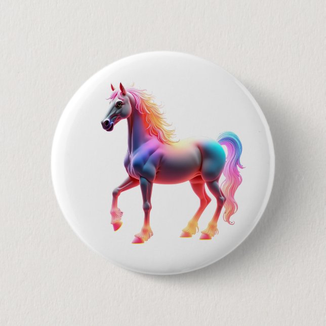 Wonderful Shiny Horse Button (Front)