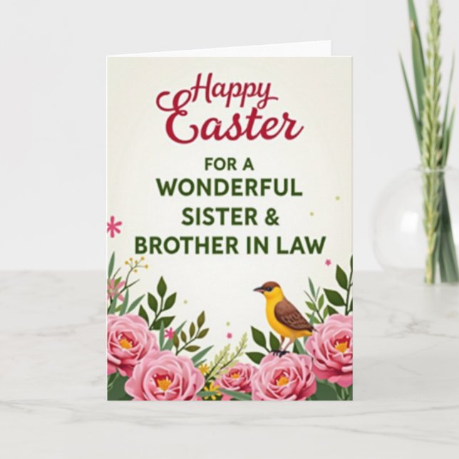 Wonderful Sister Easter Card (Front)