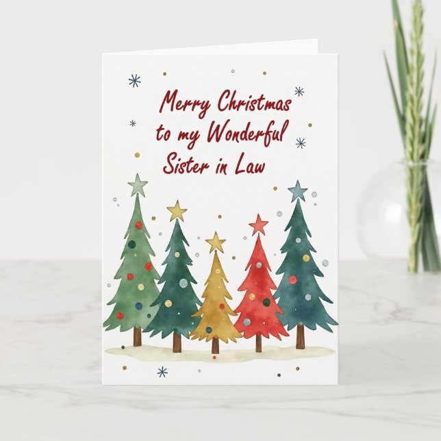 Wonderful Sister In Law Christmas Card (Front)