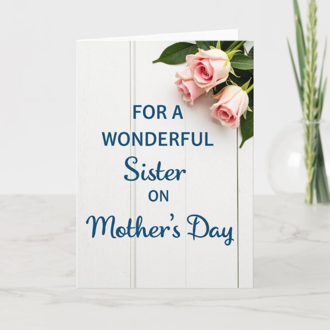 Wonderful Sister Mothers Day Card (Front)