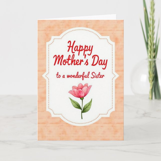 Wonderful Sisters Day Card (Front)